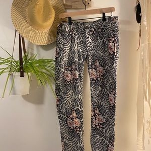 Free People Micro Cord Pants Floral
